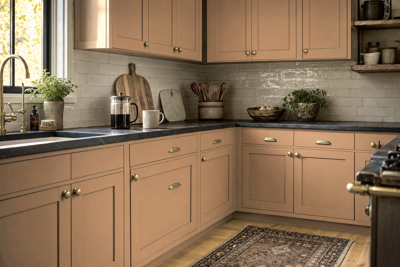 Serengeti Grass by Sherwin-Williams on cabinets