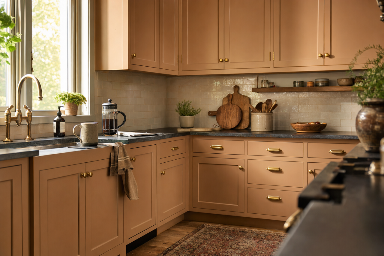 Urban Jungle by Sherwin-Williams on cabinets