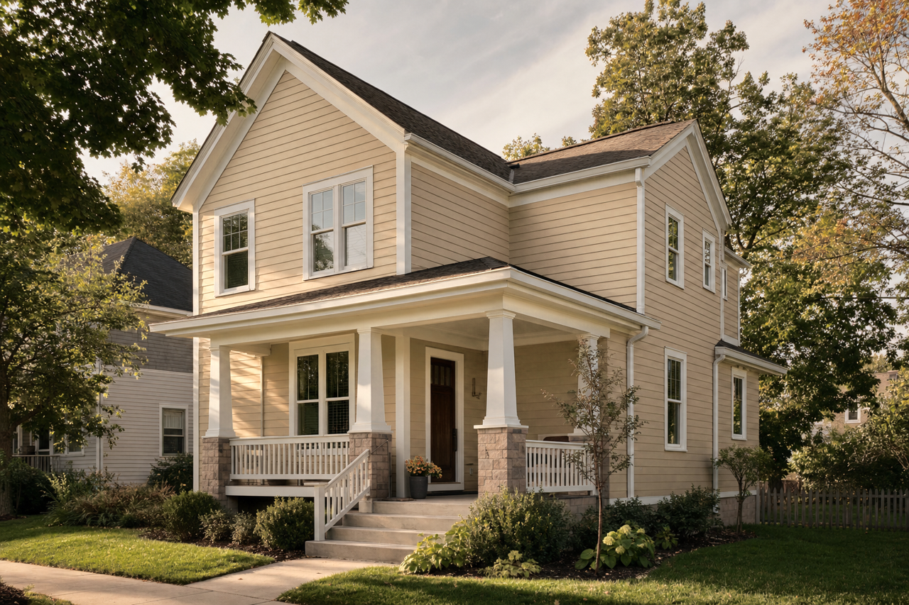 Tarnished Treasure by Sherwin-Williams on exterior