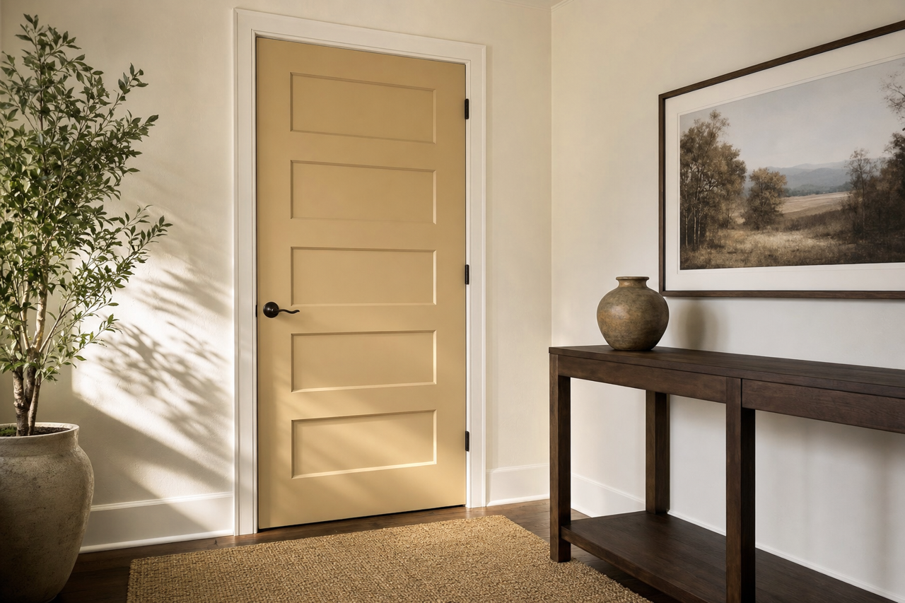Tarnished Treasure by Sherwin-Williams on interior-doors