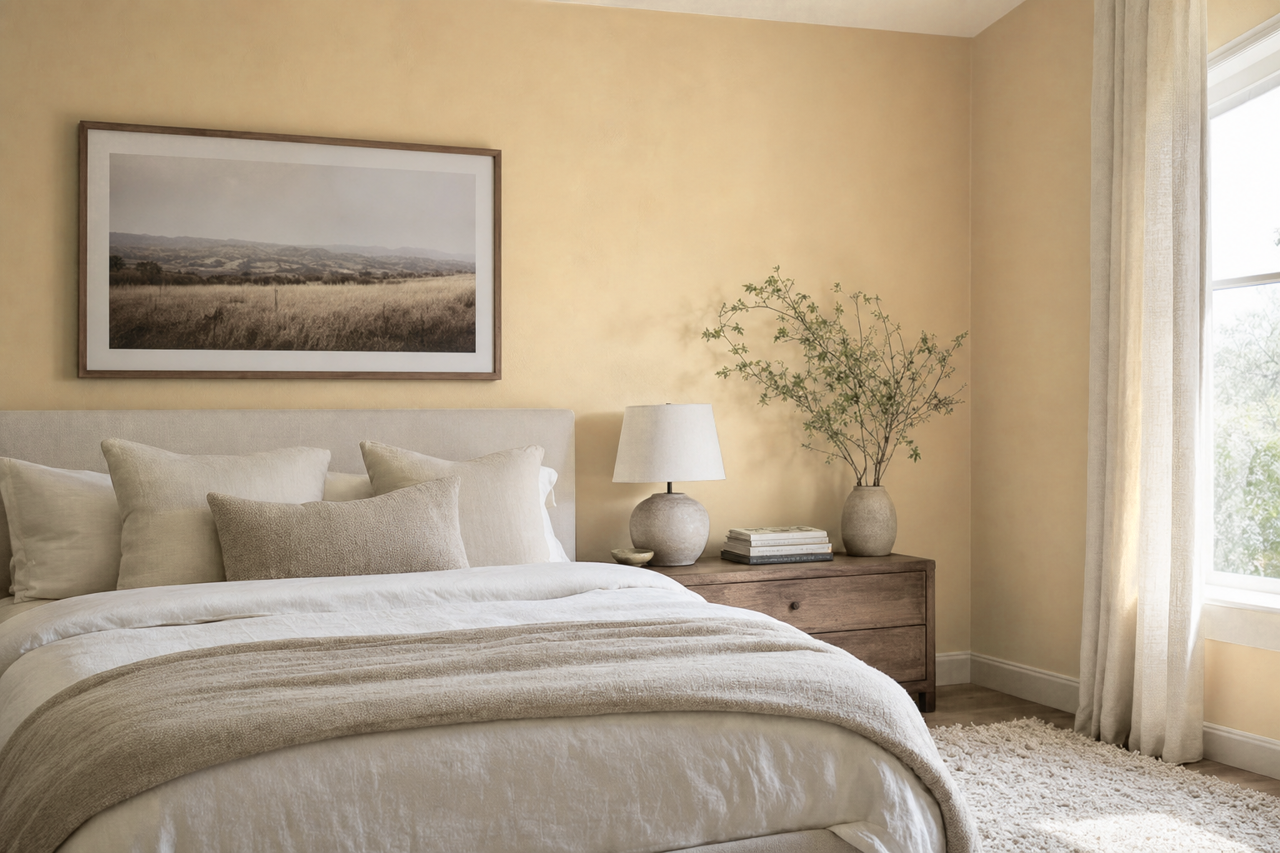 Tumblin' Tumbleweed by Sherwin-Williams on interiors