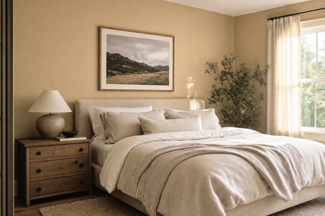 Dried Edamame by Sherwin-Williams on interiors