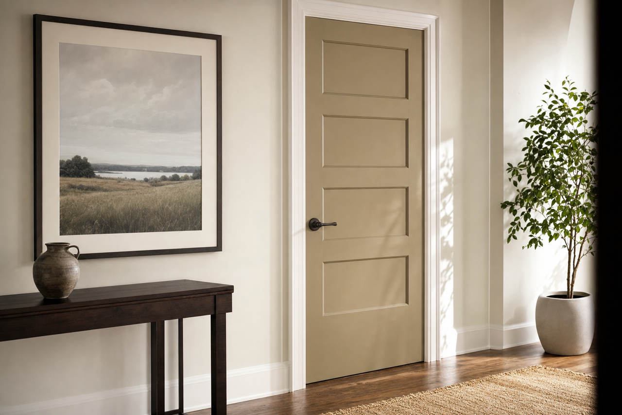 Barro Verde by Sherwin-Williams on interior-doors