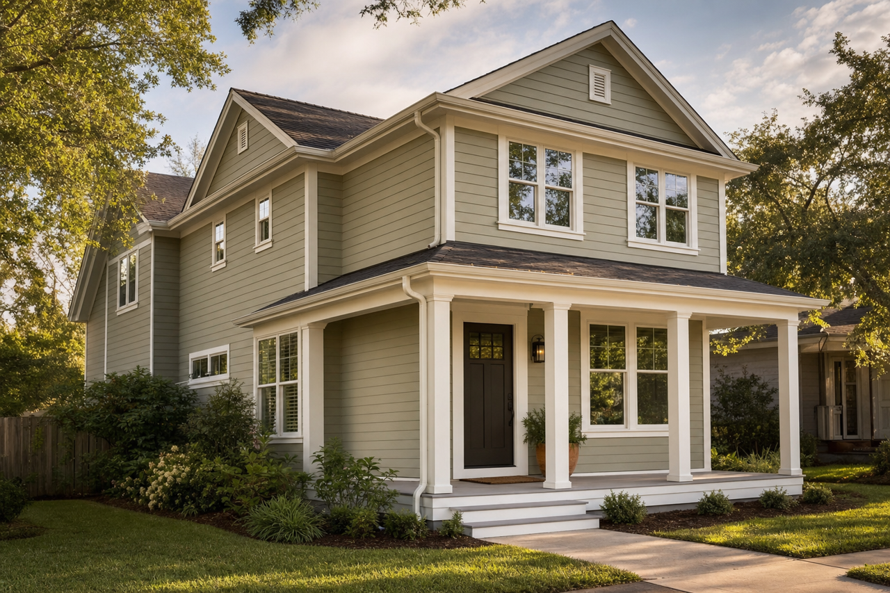 Green Onyx by Sherwin-Williams on exterior
