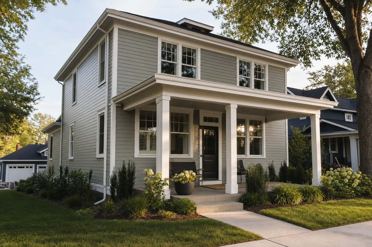 Jade Dragon by Sherwin-Williams on exterior