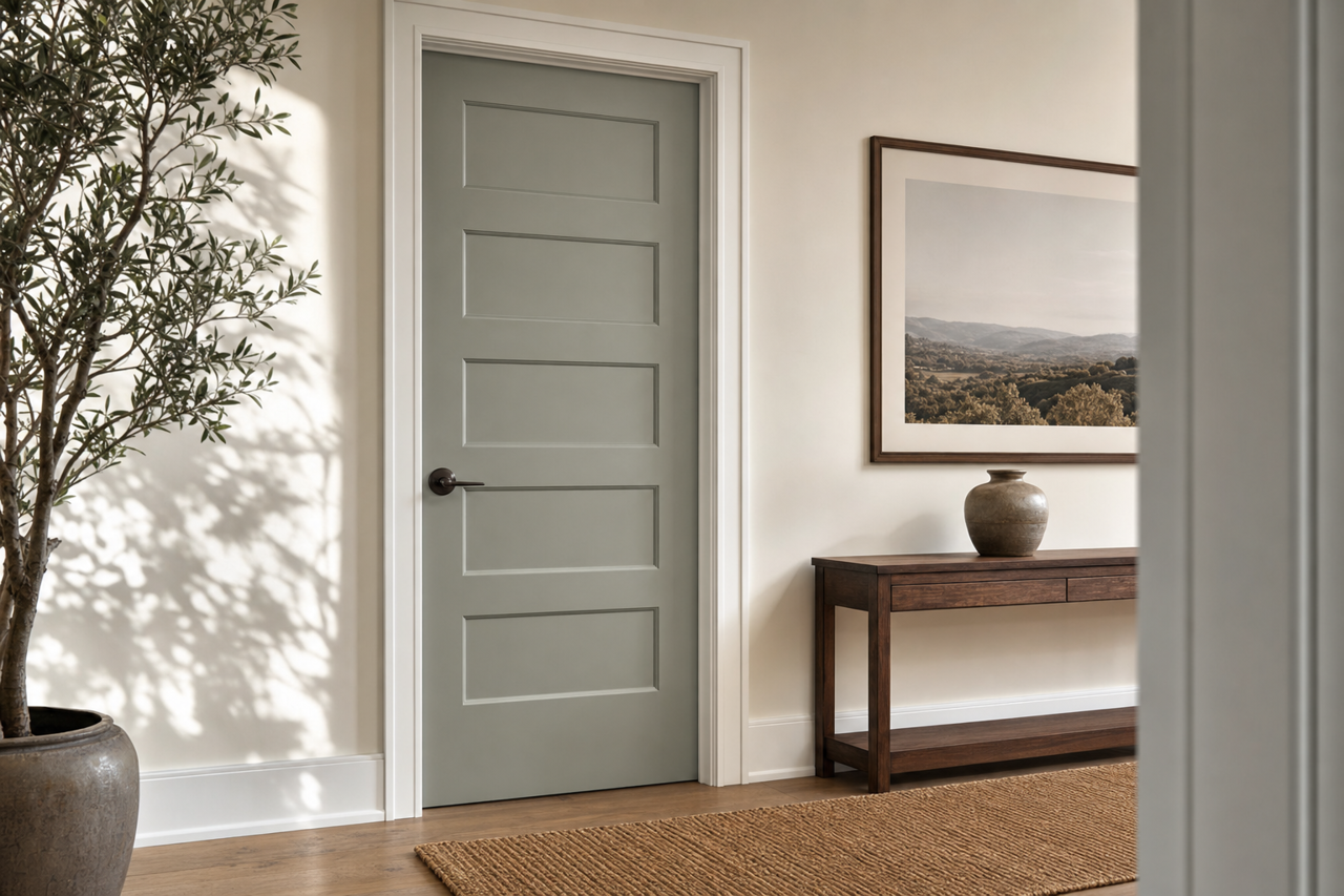 Jade Dragon by Sherwin-Williams on interior-doors