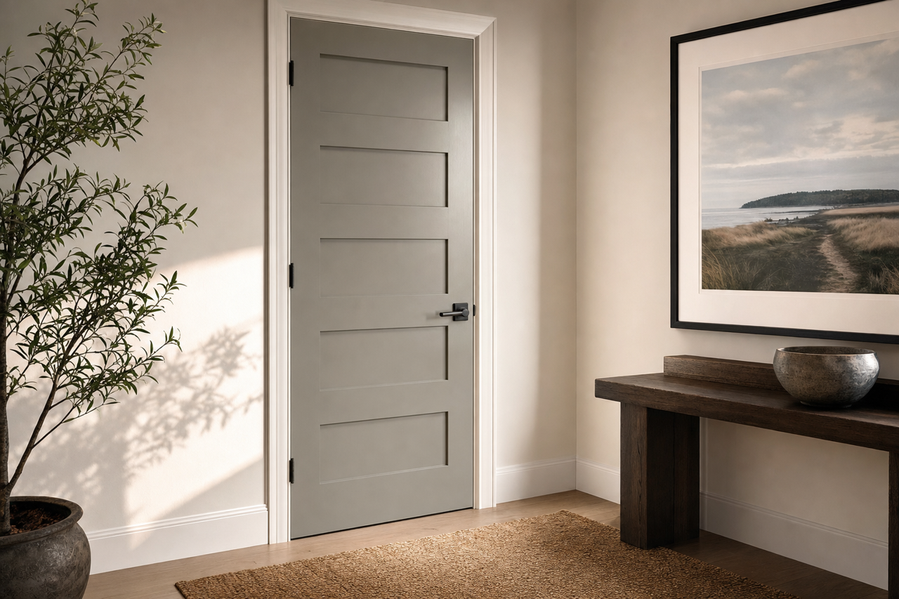 Cornwall Slate by Sherwin-Williams on interior-doors