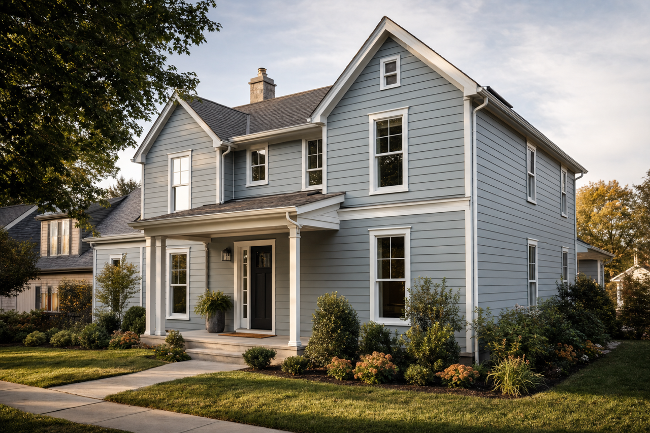 Delft by Sherwin-Williams on exterior