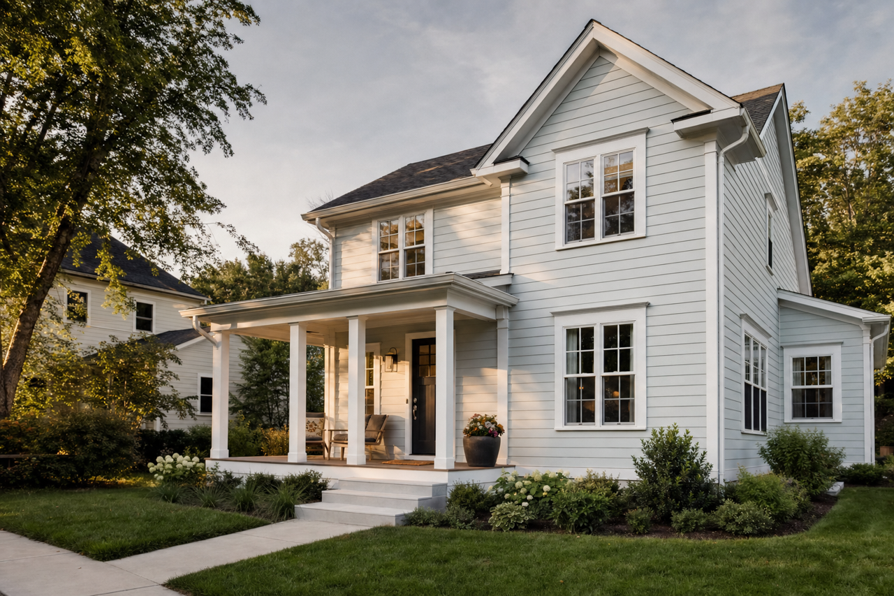 Lullaby by Sherwin-Williams on exterior