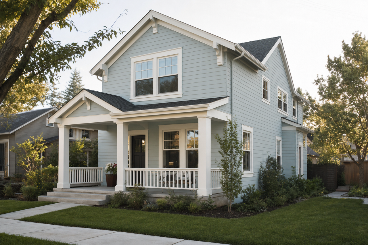 Niebla Azul by Sherwin-Williams on exterior