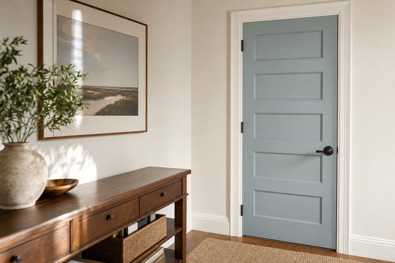 Debonair by Sherwin-Williams on interior-doors
