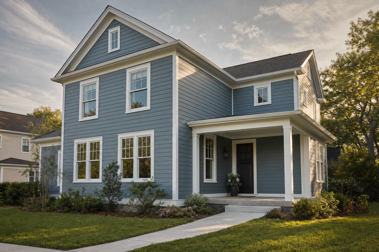 Blustery Sky by Sherwin-Williams on exterior