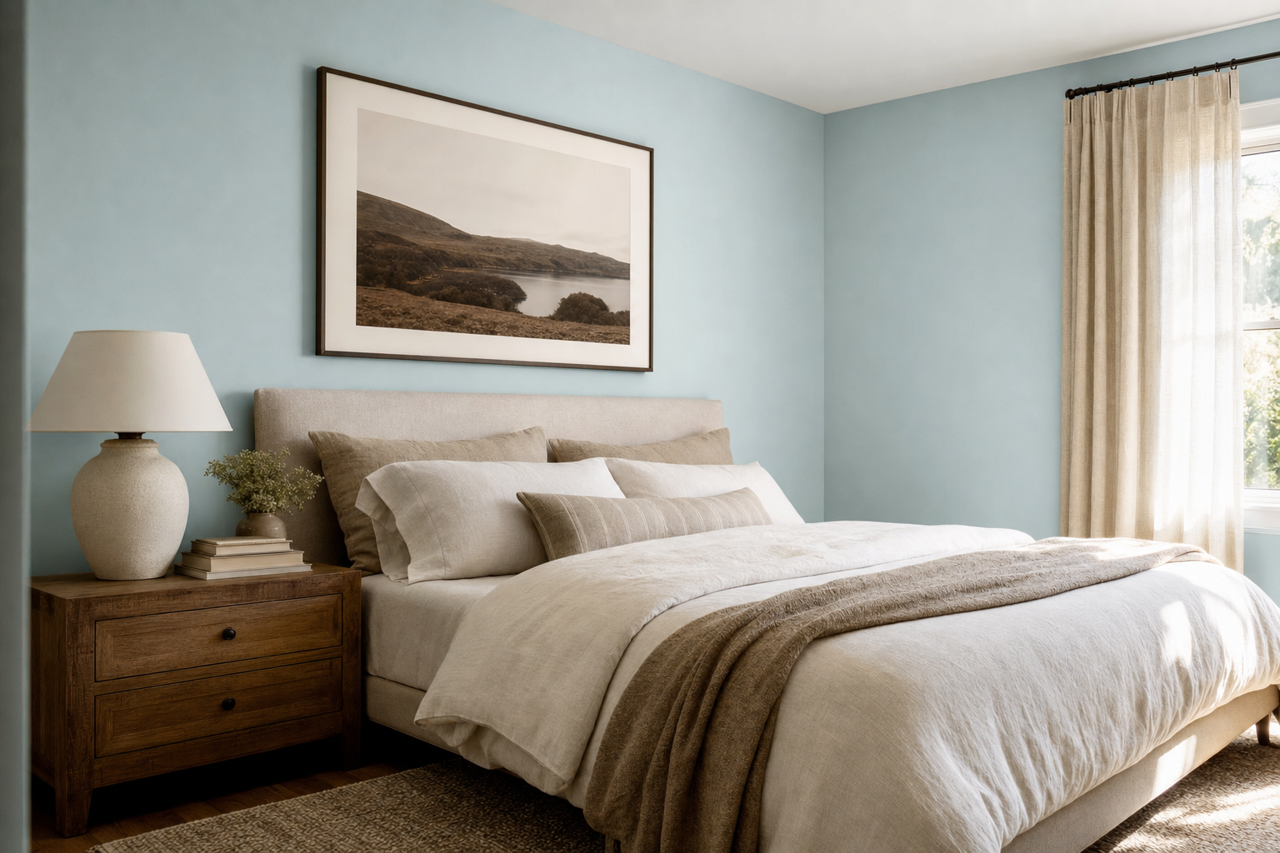 Moonmist by Sherwin-Williams on interiors