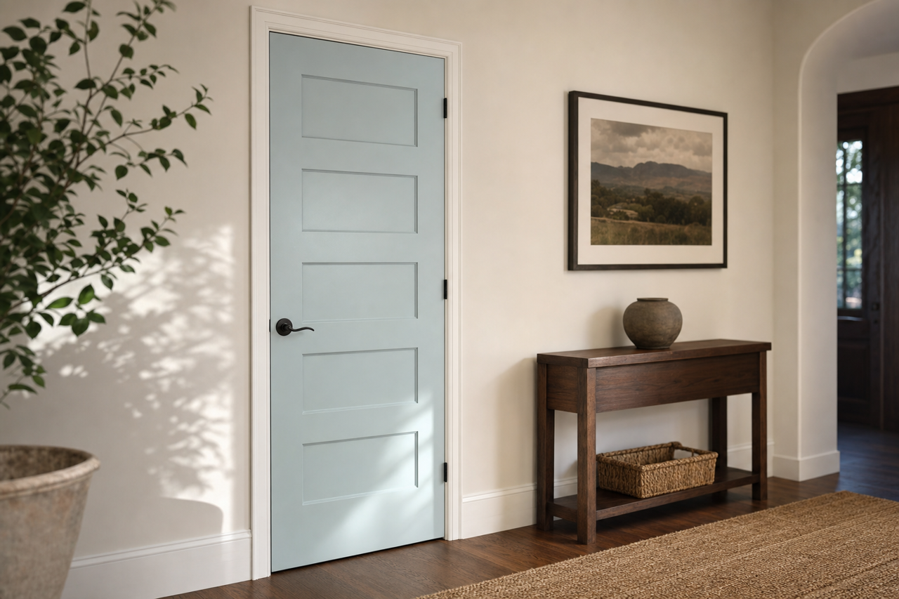 Sleepy Hollow by Sherwin-Williams on interior-doors