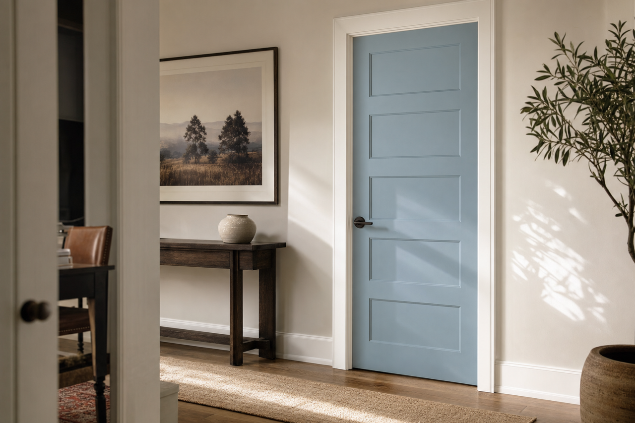Favorite Jeans by Sherwin-Williams on interior-doors