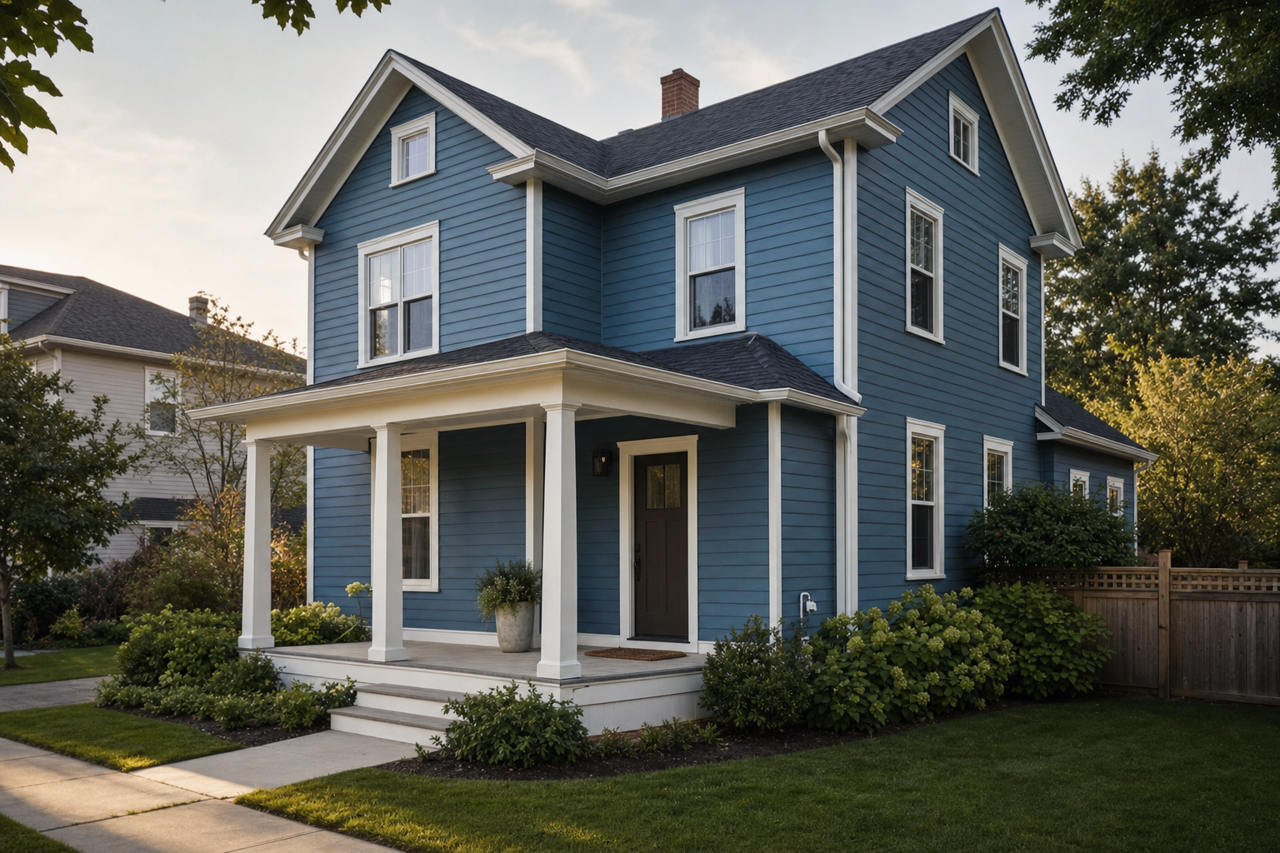Inky Blue by Sherwin-Williams on exterior