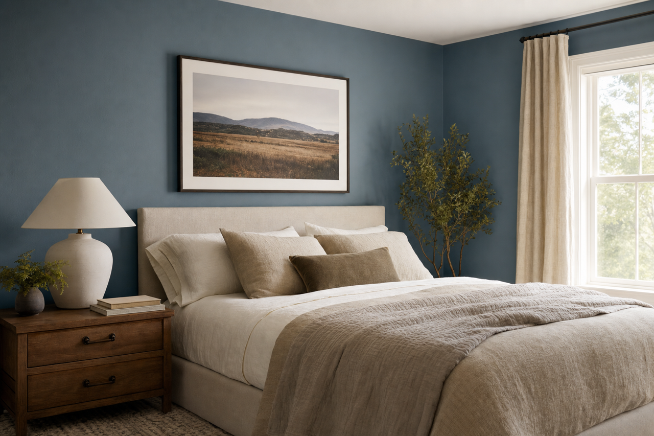 Inky Blue by Sherwin-Williams on interiors