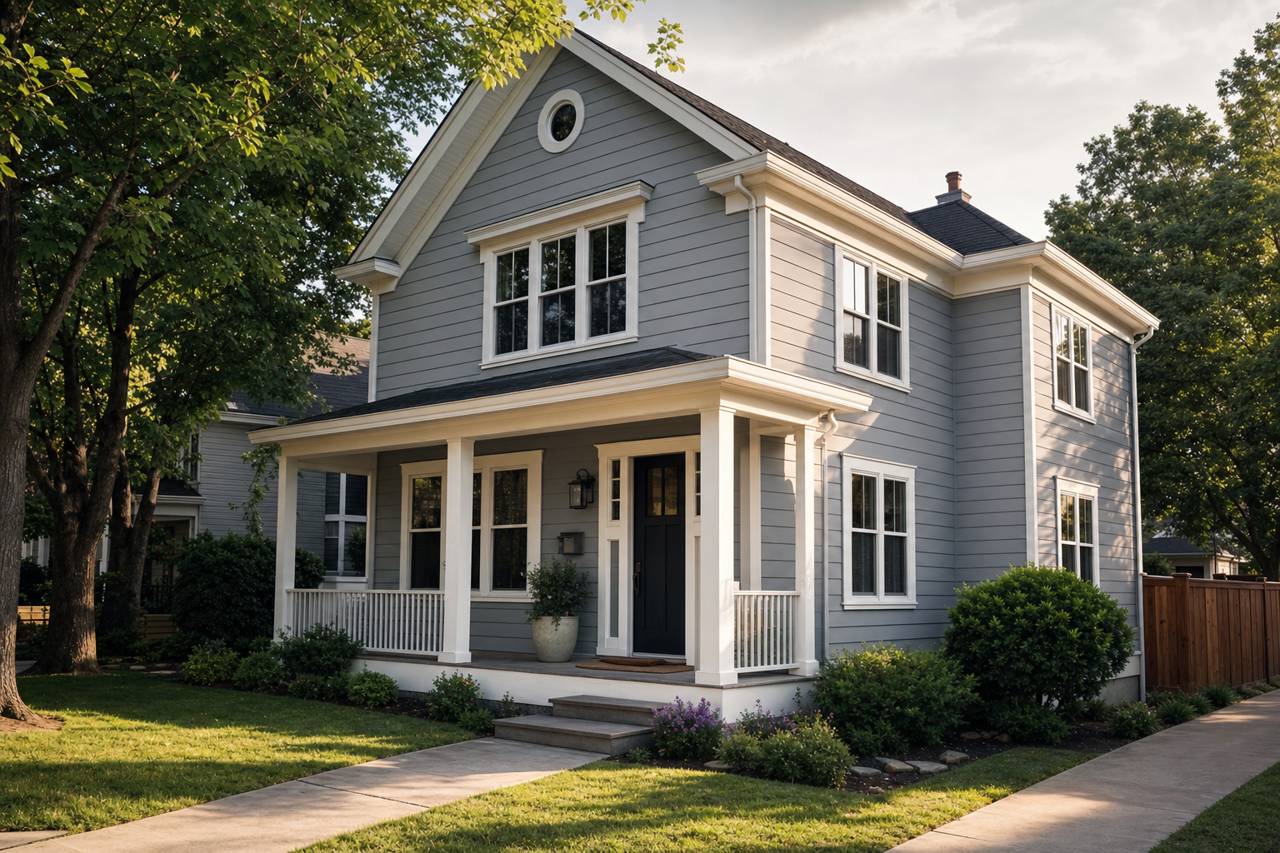 Let it Rain by Sherwin-Williams on exterior