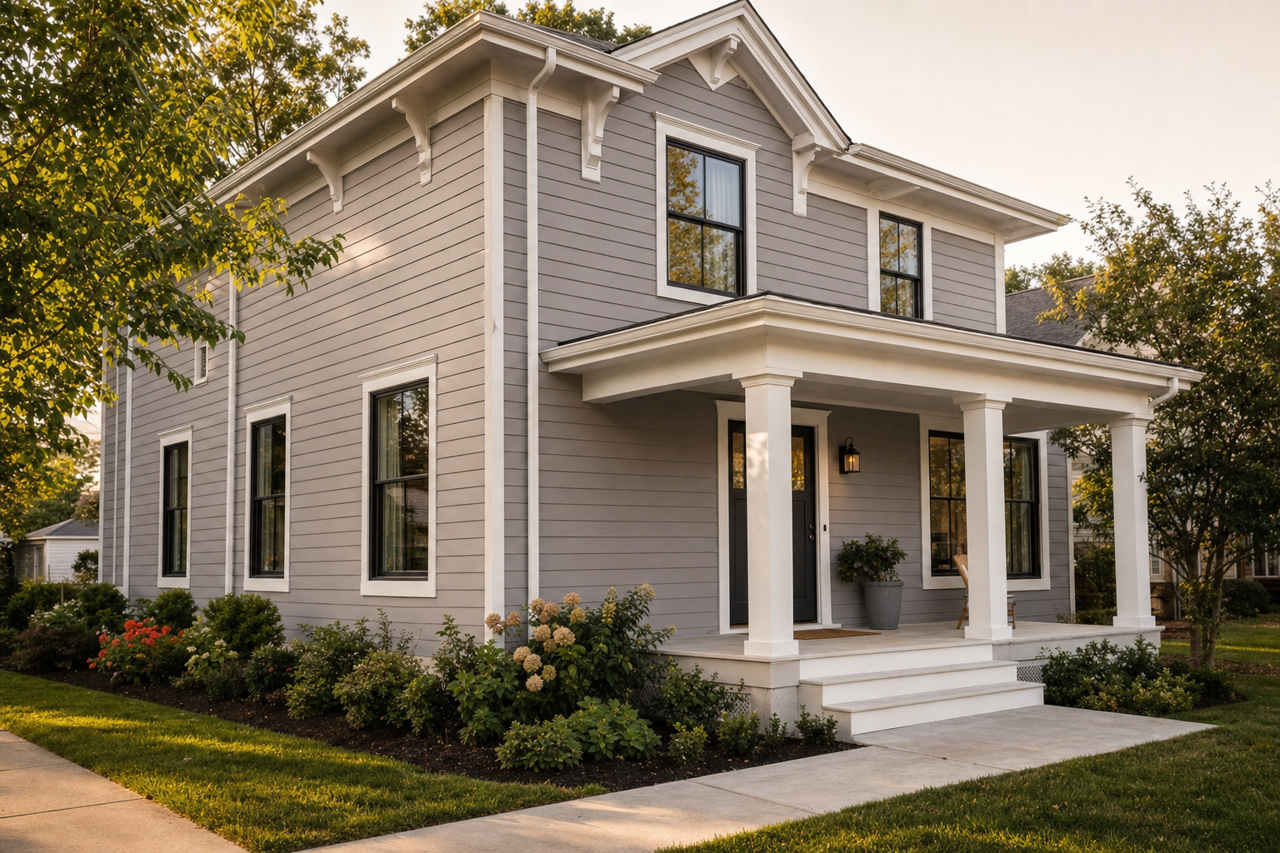 Moonlit Orchid by Sherwin-Williams on exterior