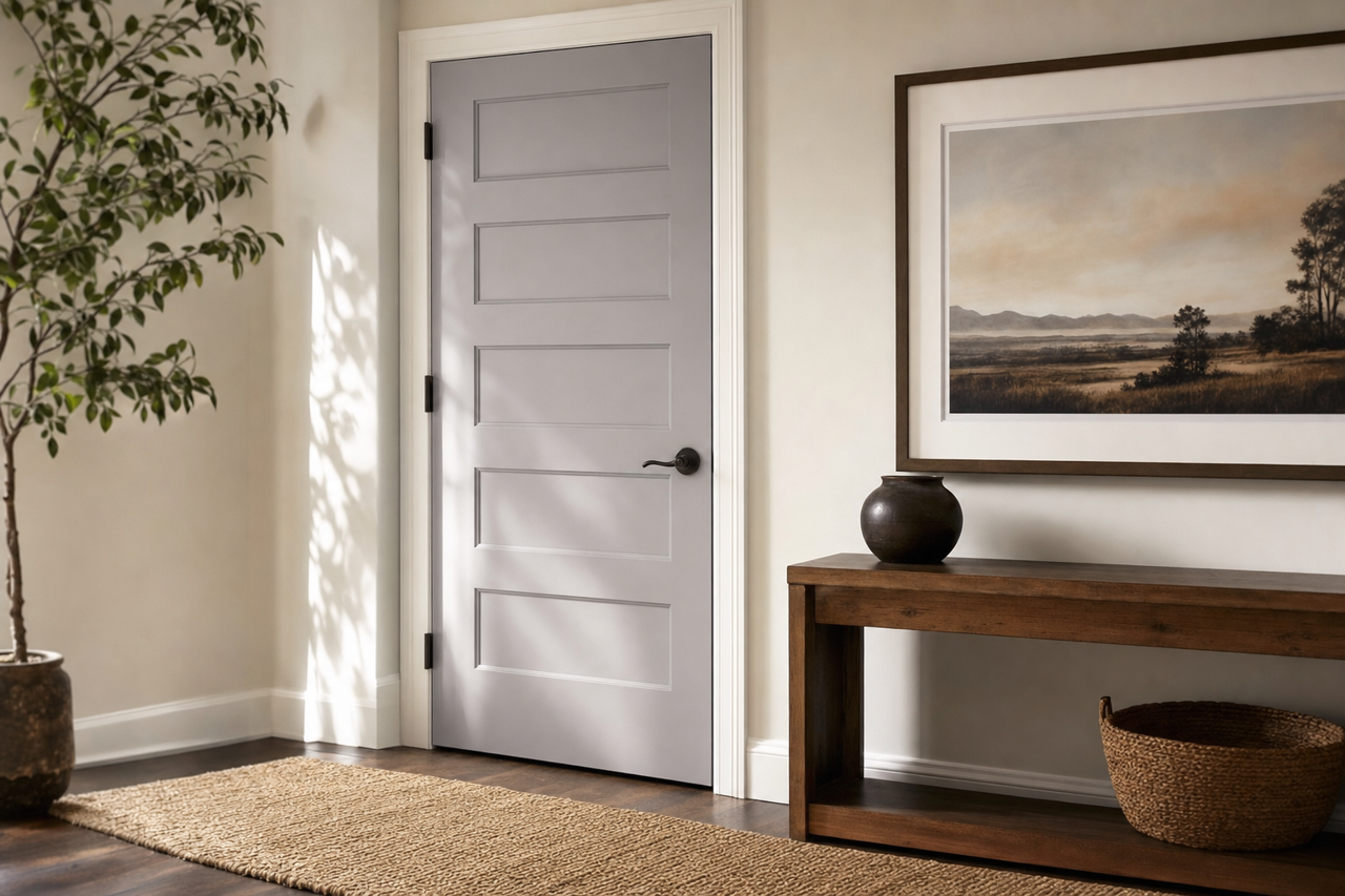 Moonlit Orchid by Sherwin-Williams on interior-doors