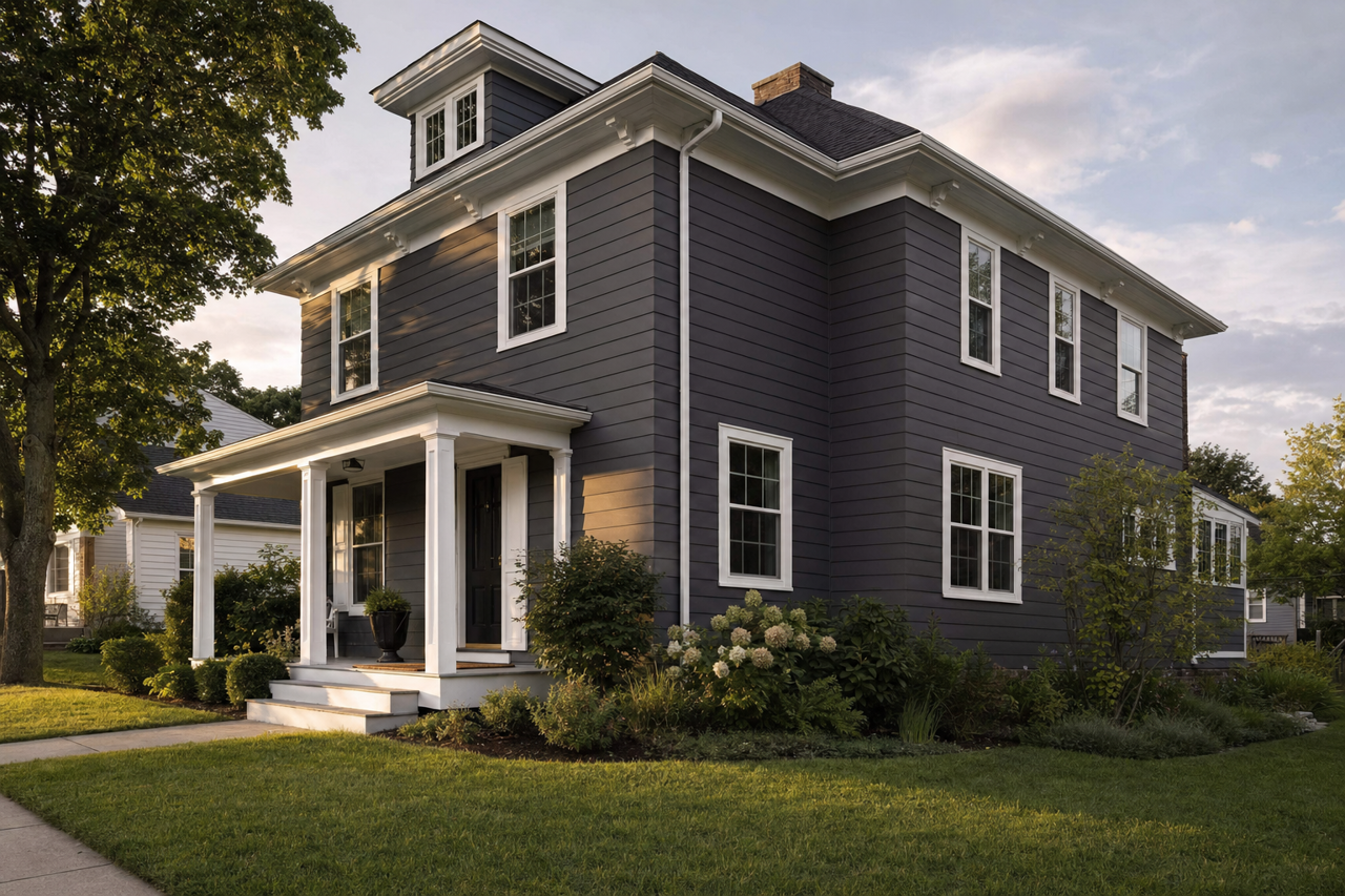 Perle Noir by Sherwin-Williams on exterior