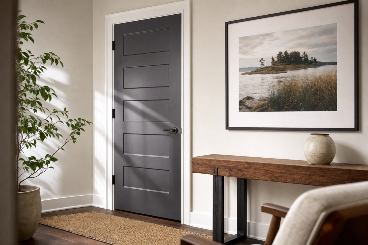 Perle Noir by Sherwin-Williams on interior-doors