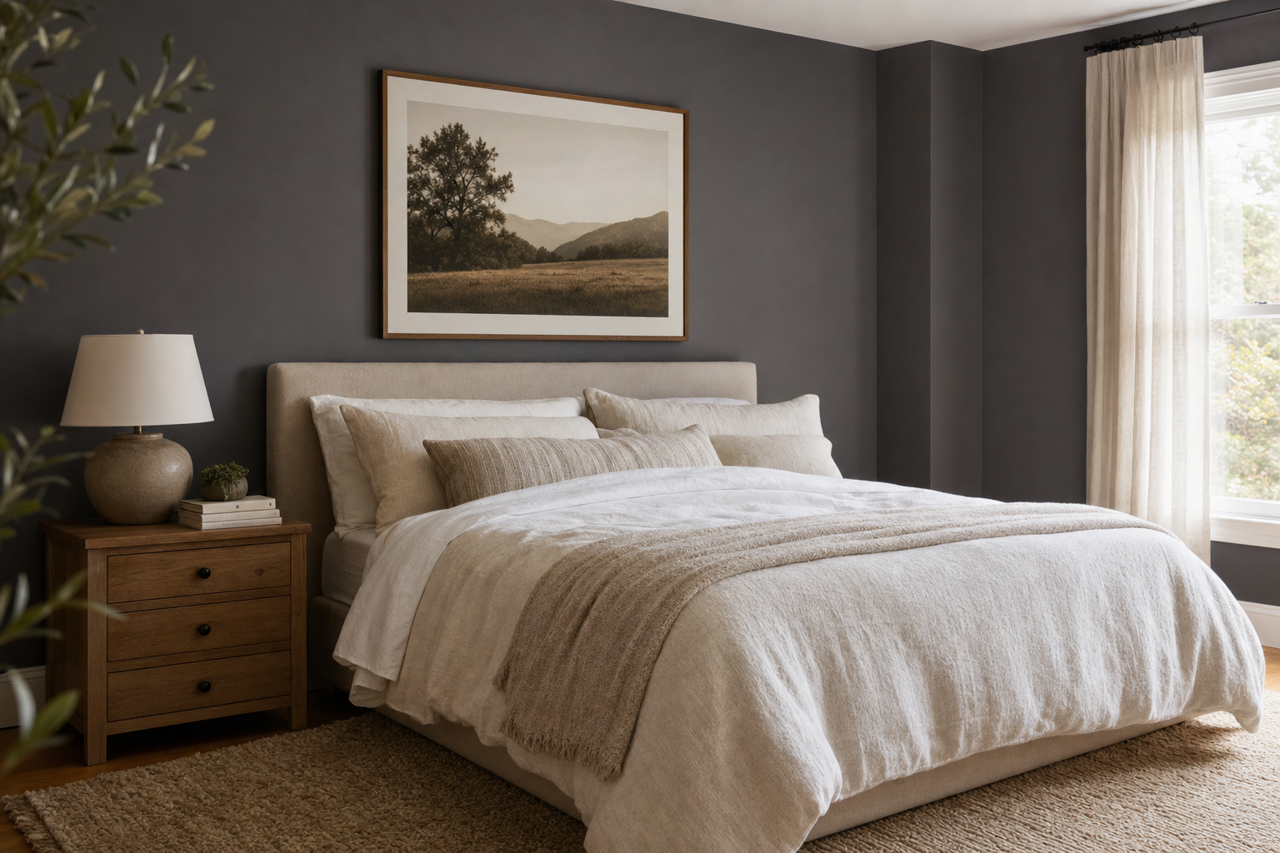 Perle Noir by Sherwin-Williams on interiors