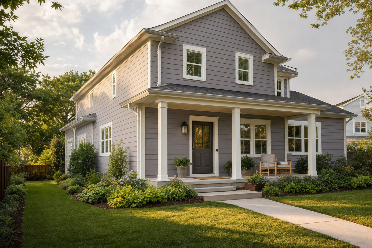 Gris Morado by Sherwin-Williams on exterior