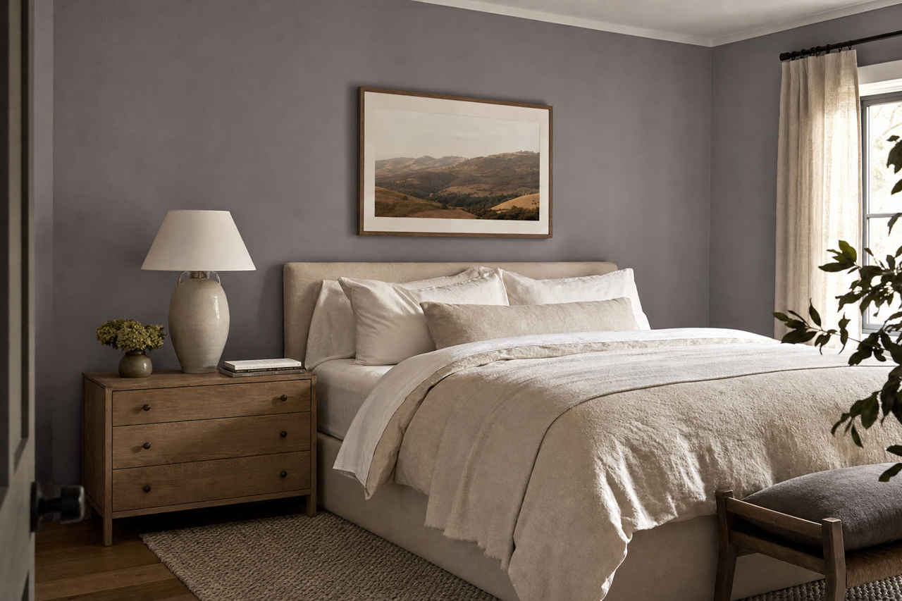 Gris Morado by Sherwin-Williams on interiors