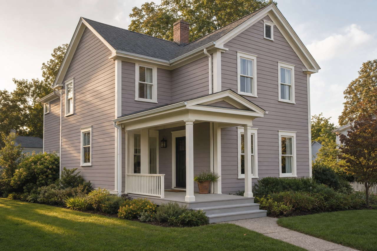 Autumn Orchid by Sherwin-Williams on exterior