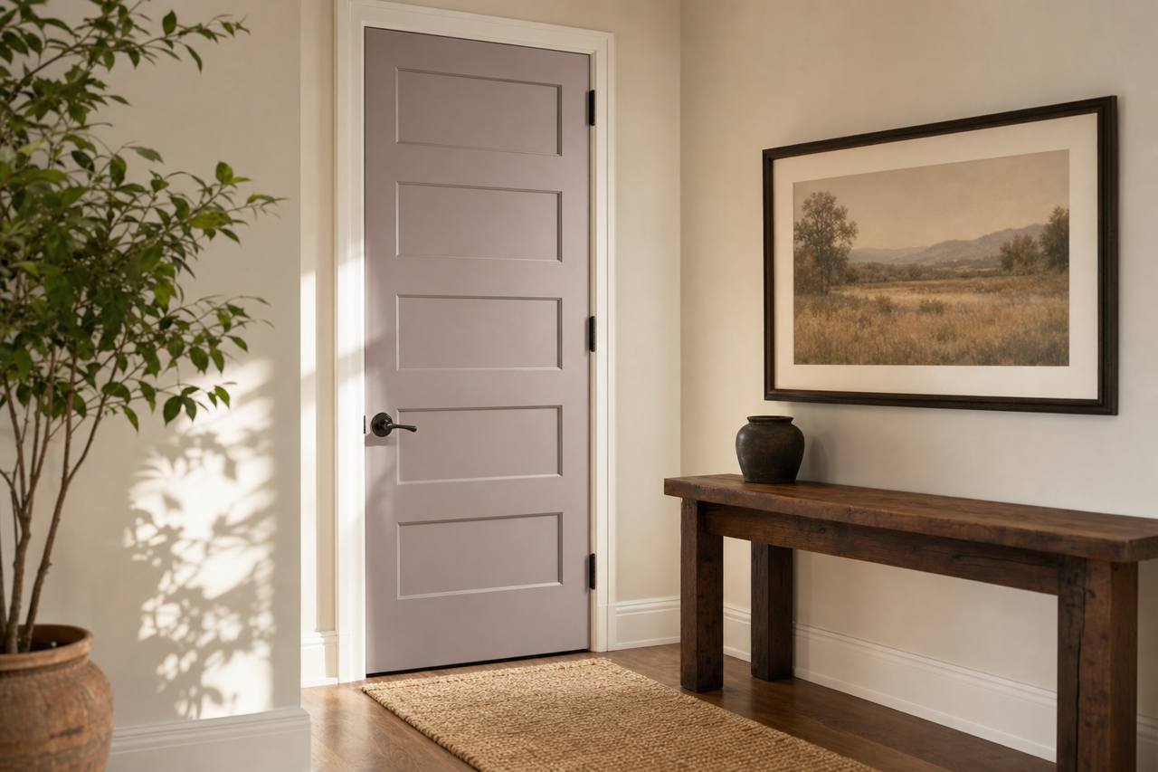 Autumn Orchid by Sherwin-Williams on interior-doors