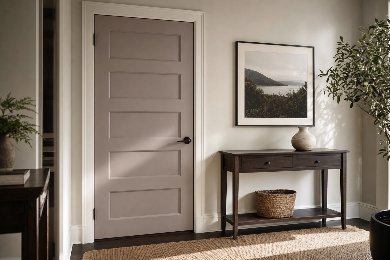 Auger Shell by Sherwin-Williams on interior-doors