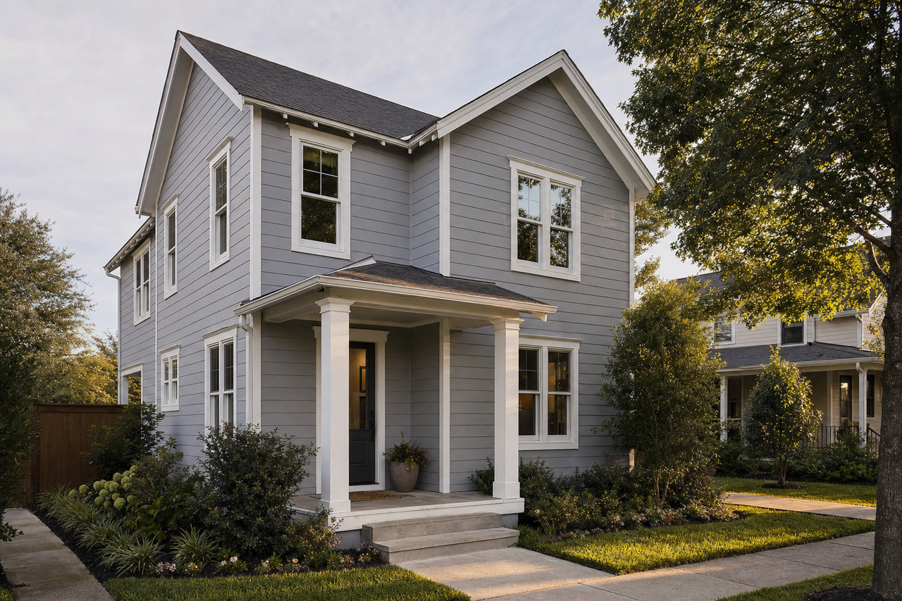 Dustblu by Sherwin-Williams on exterior
