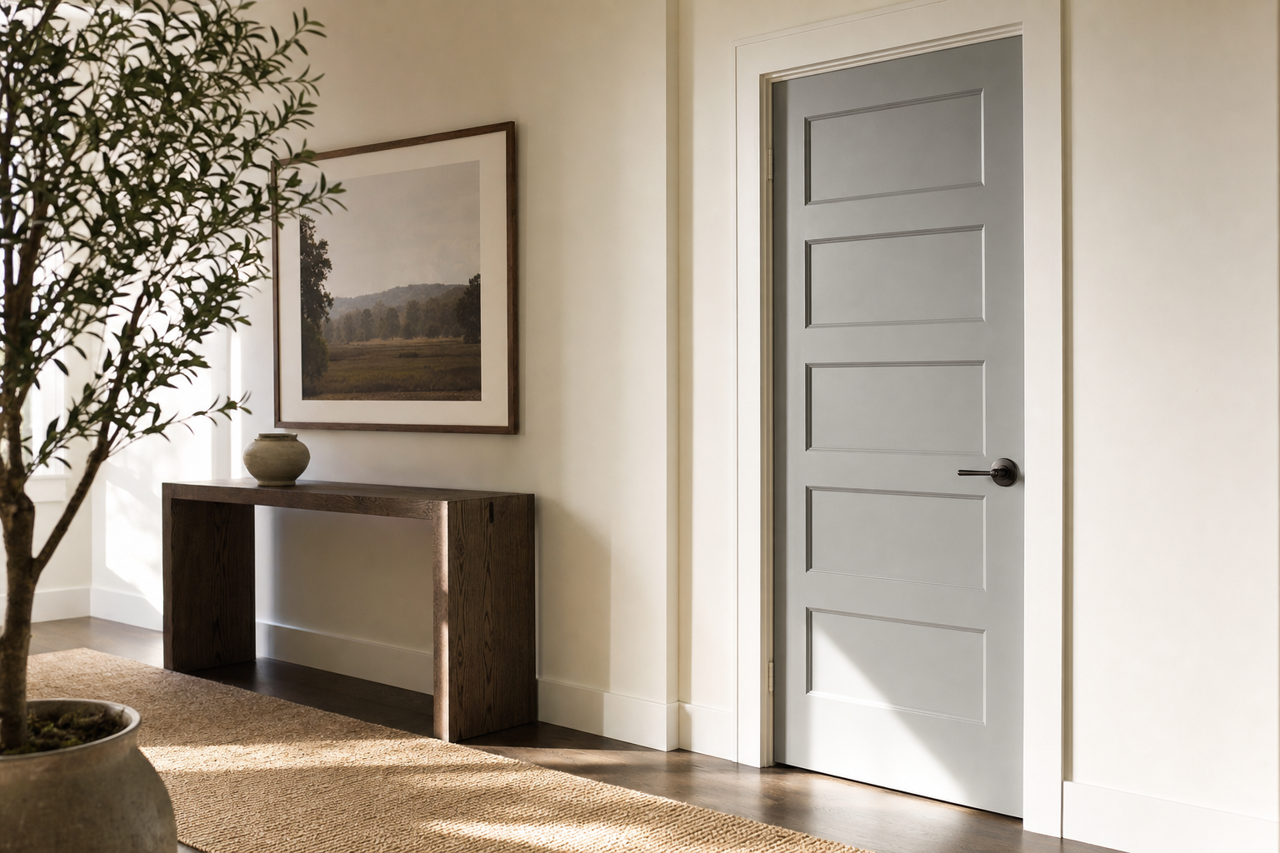 Tin Lizzie by Sherwin-Williams on interior-doors
