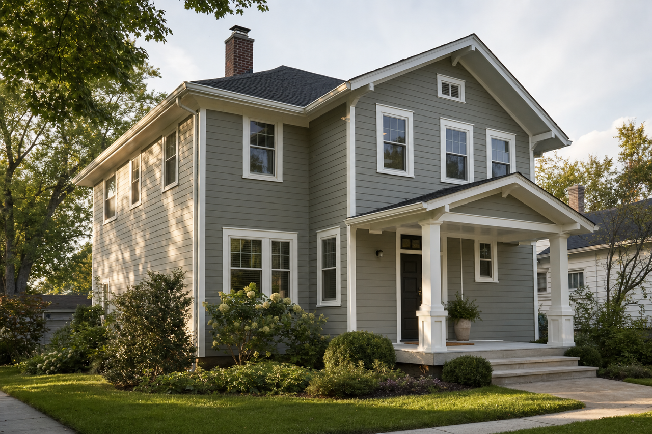 Illusive Green by Sherwin-Williams on exterior