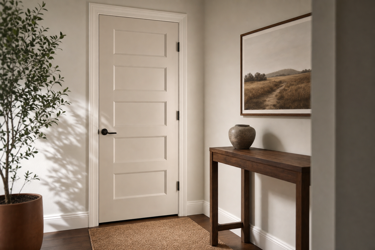 Drift of Mist by Sherwin-Williams on interior-doors
