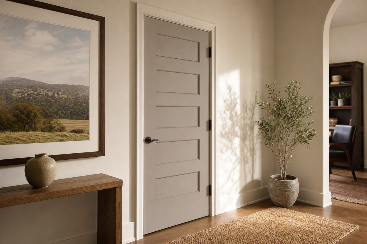 Polished Concrete by Sherwin-Williams on interior-doors