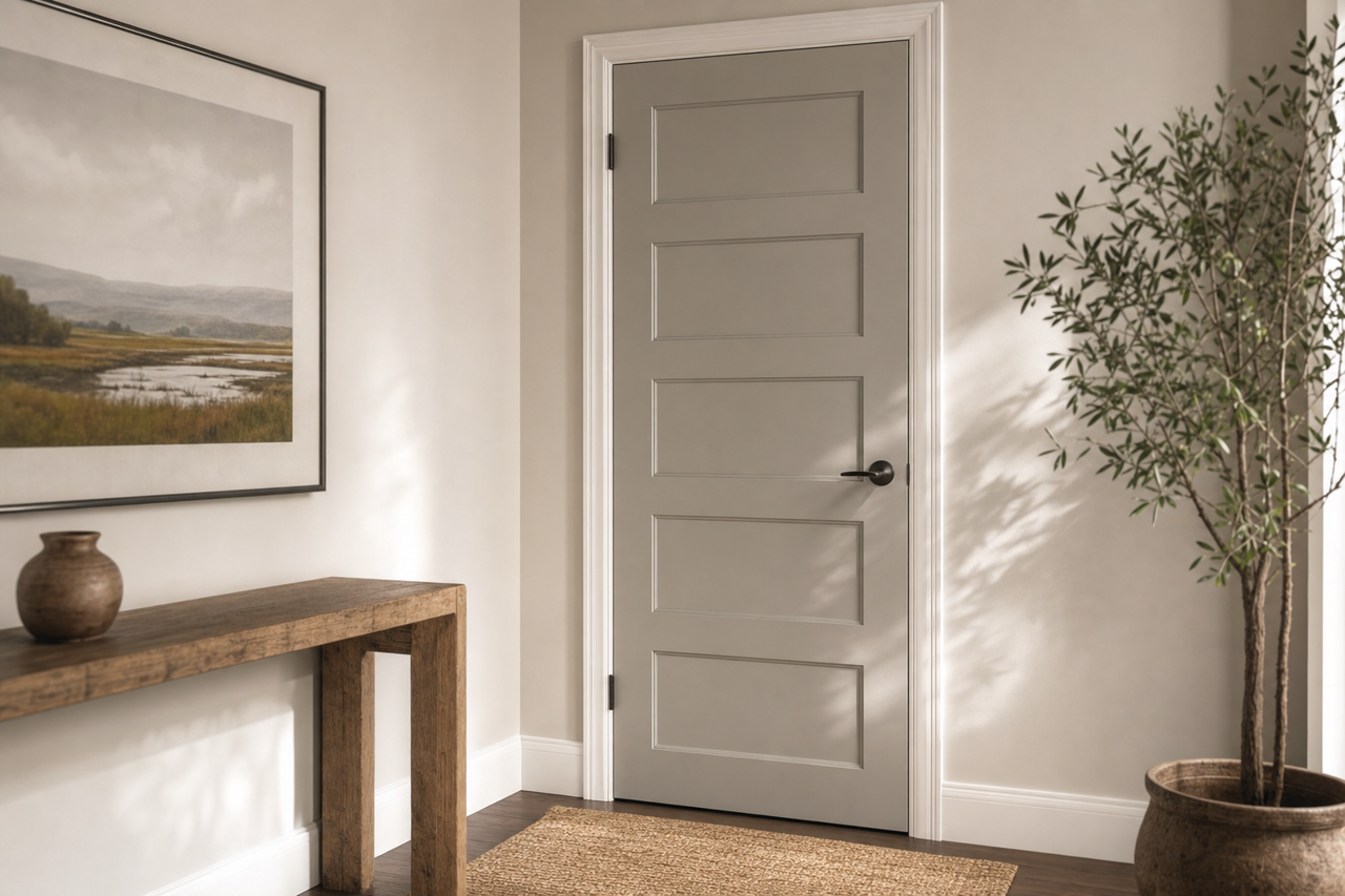 Felted Wool by Sherwin-Williams on interior-doors