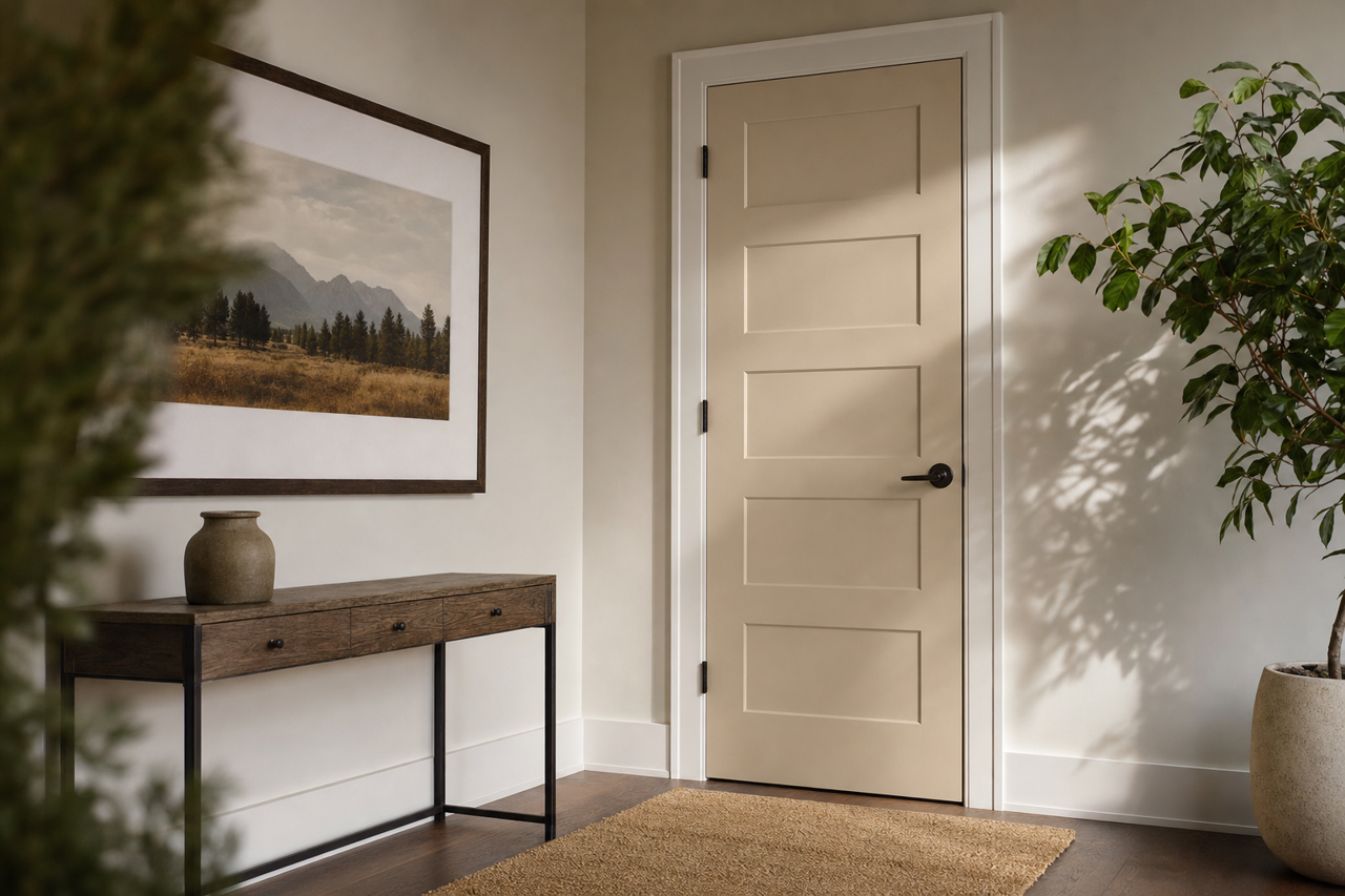 Shiitake by Sherwin-Williams on interior-doors