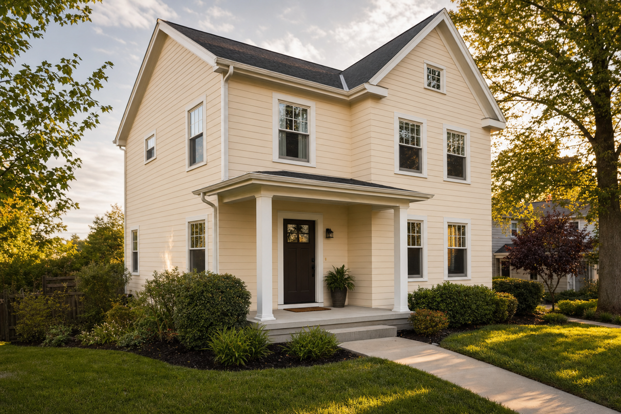 Aged White by Sherwin-Williams on exterior