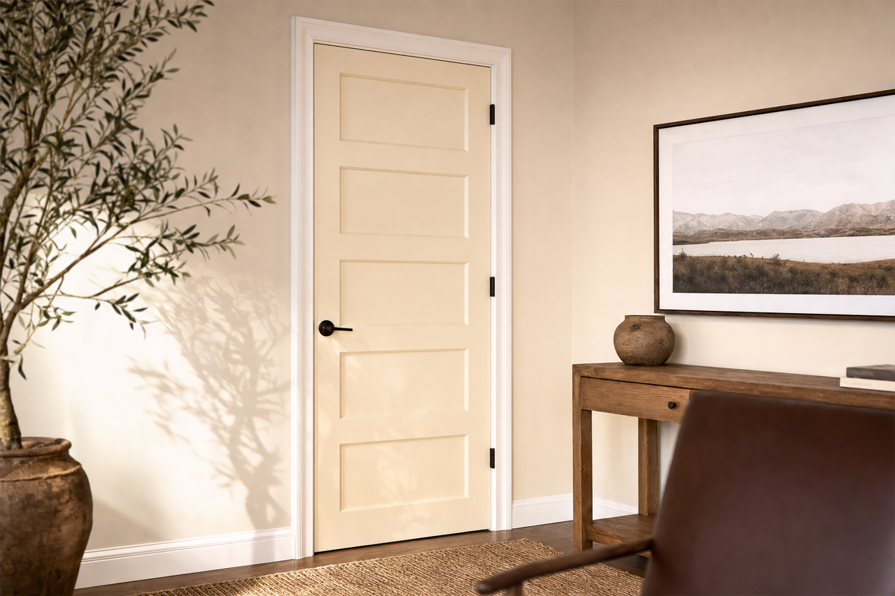 Aged White by Sherwin-Williams on interior-doors