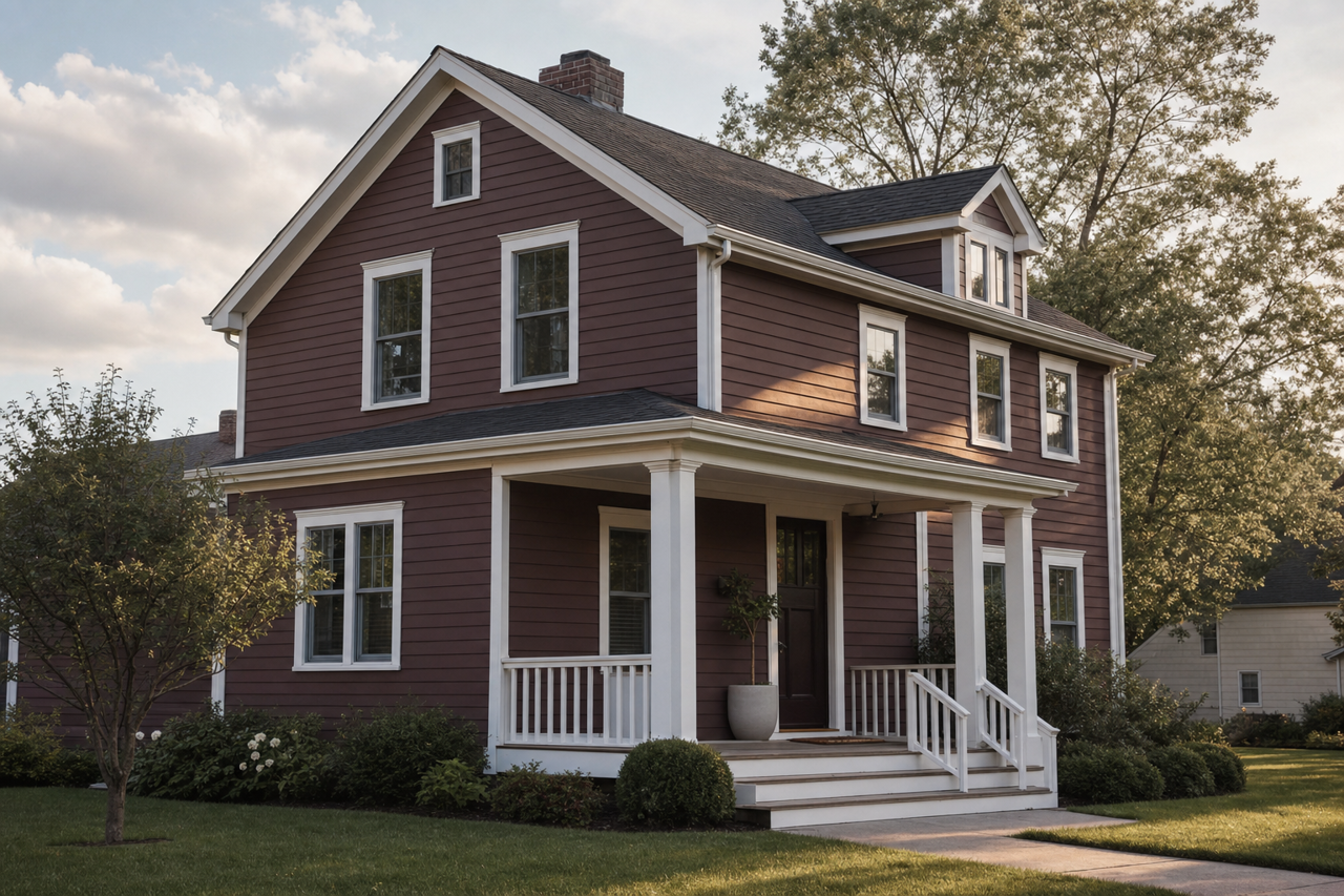 Rojo Marrón by Sherwin-Williams on exterior