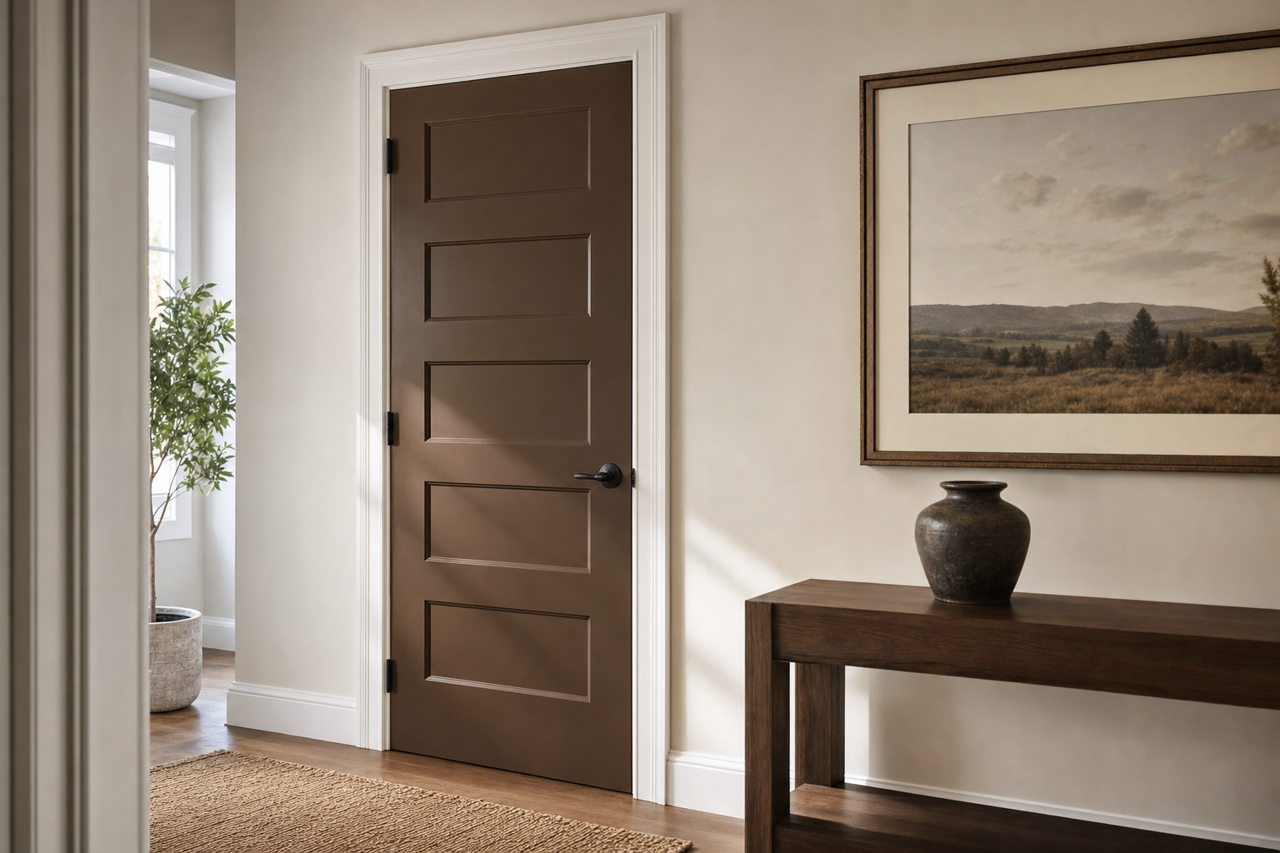 Dark Clove by Sherwin-Williams on interior-doors