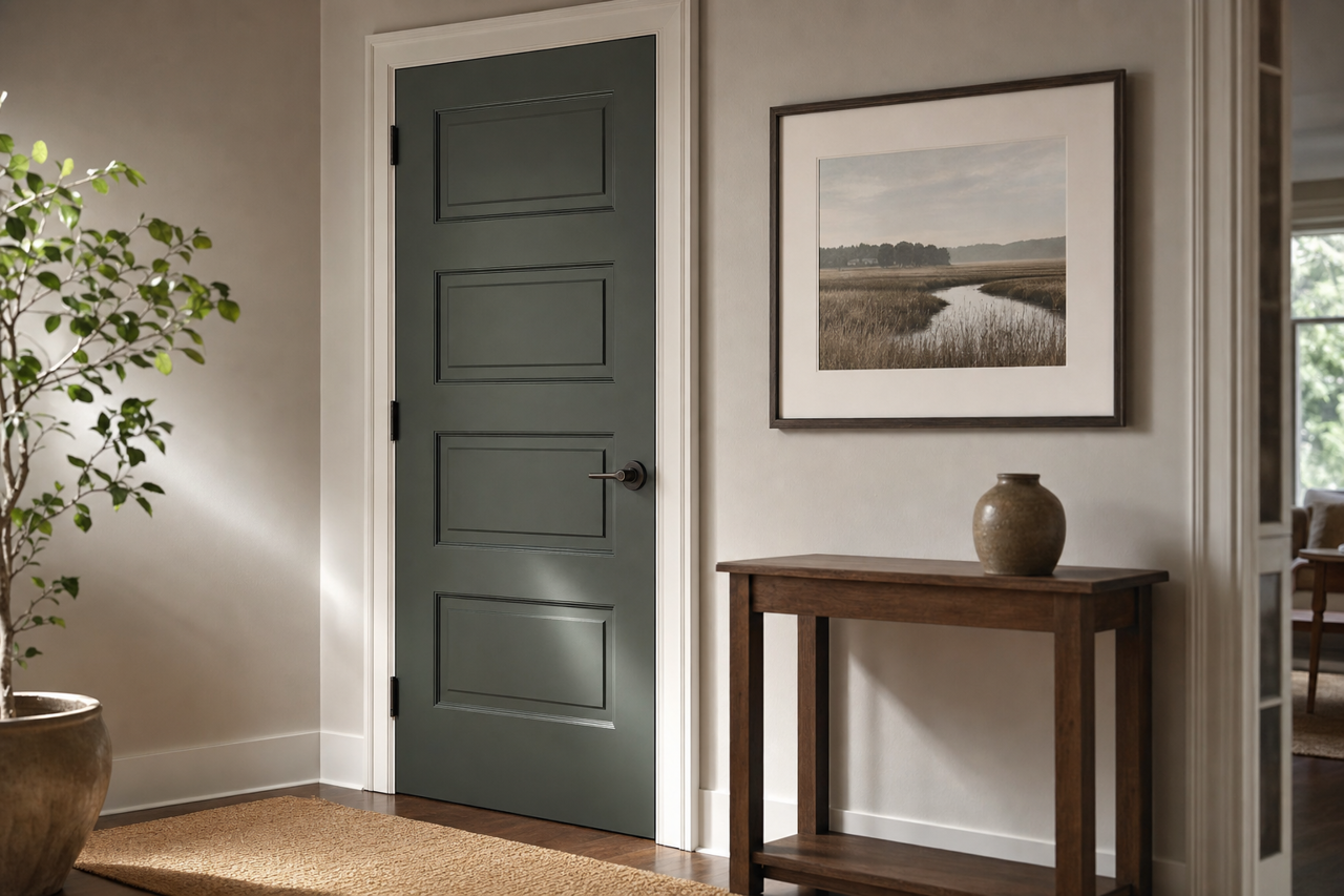 Foxhall Green by Sherwin-Williams on interior-doors