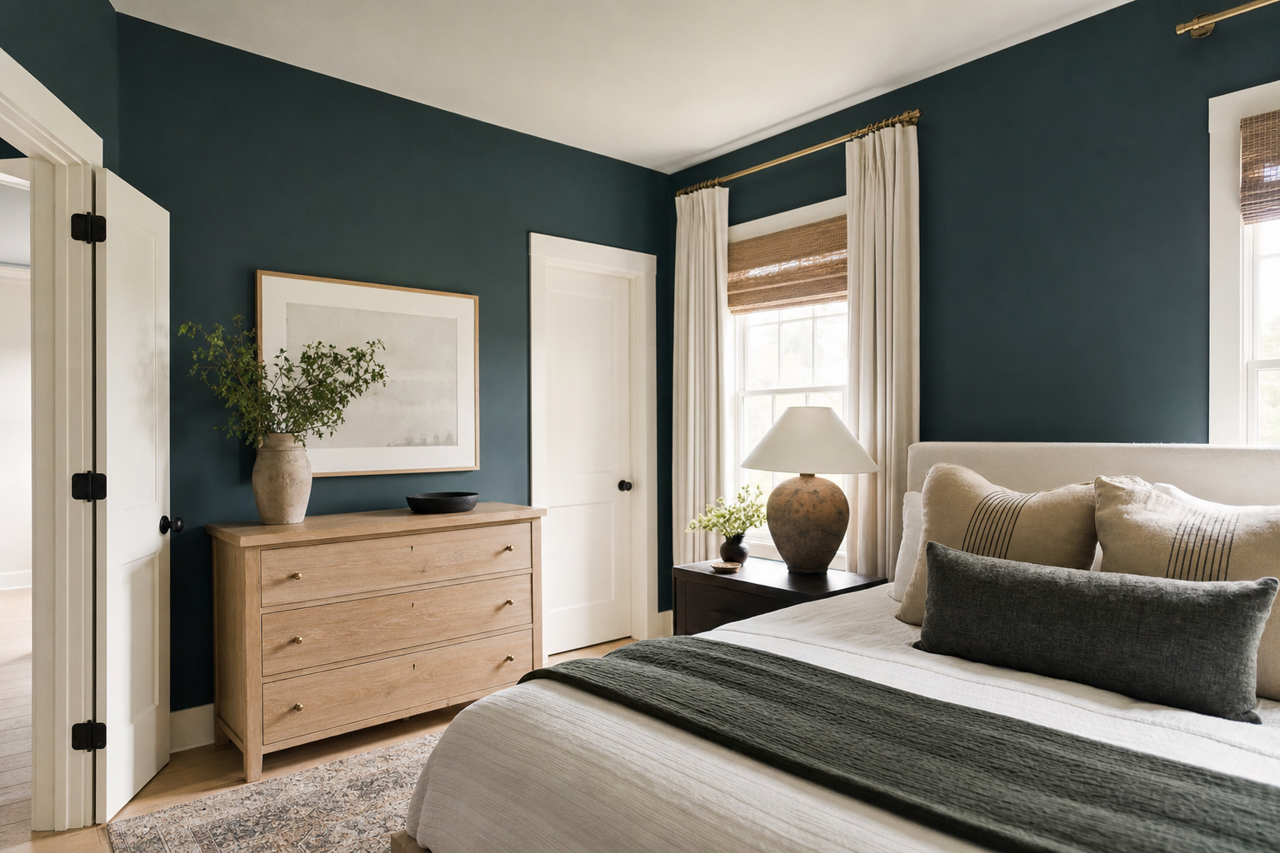 A room designed with River in the Wild Fox Color Visualizer