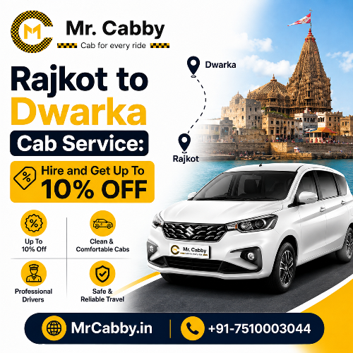 Rajkot to Dwarka Cab  Service Safe and Affordable Taxi Booking : rajkot-to-dwarka-cab-service