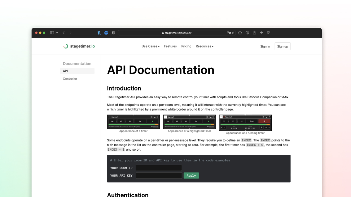 Product Update: New public API to remote control your timer 🔌 : stagetimer.io : _lhermann