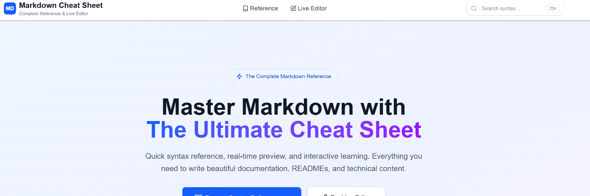 Markdown Cheat Sheet