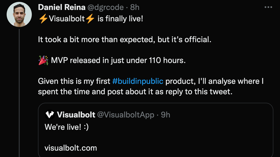 MVP Is Out!! 🎉 : Visualbolt : dgrcode