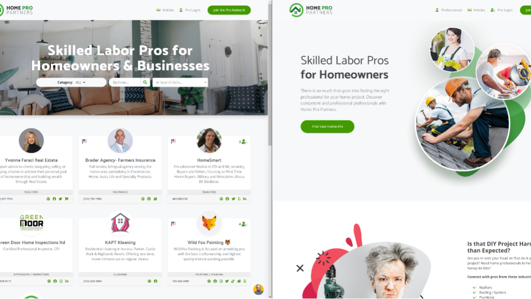 New Landing Page for Home Pro Partners : Home Pro Partners : MicahIverson